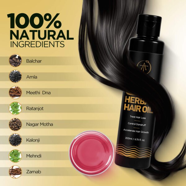 Herbal Hair Oil - 100% Organic - Image 2